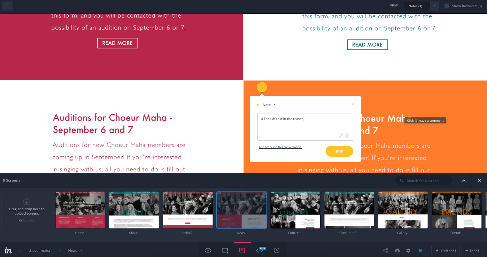 Creating an Interactive Prototype with InVision